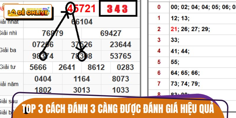 Top 3 cách đánh 3 càng được đánh giá hiệu quả